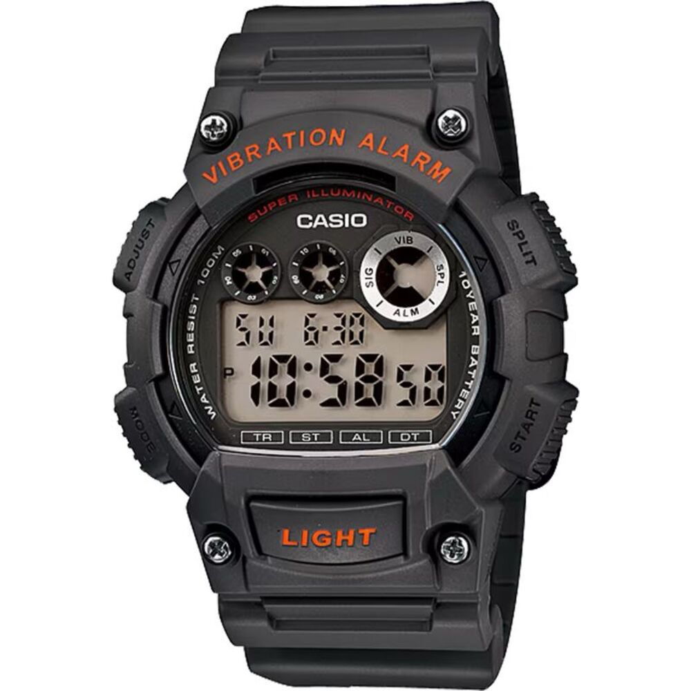 Casio Men's Shock-Resistant Digital Sport Watch with Gray Band - W-735H-8AV